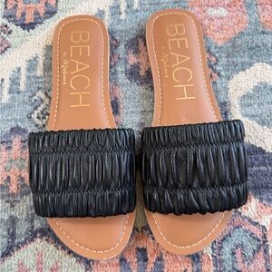 Free People Black Slide Sandals